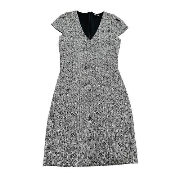 Express Black & White Patterned Dress - Picture 1 of 6